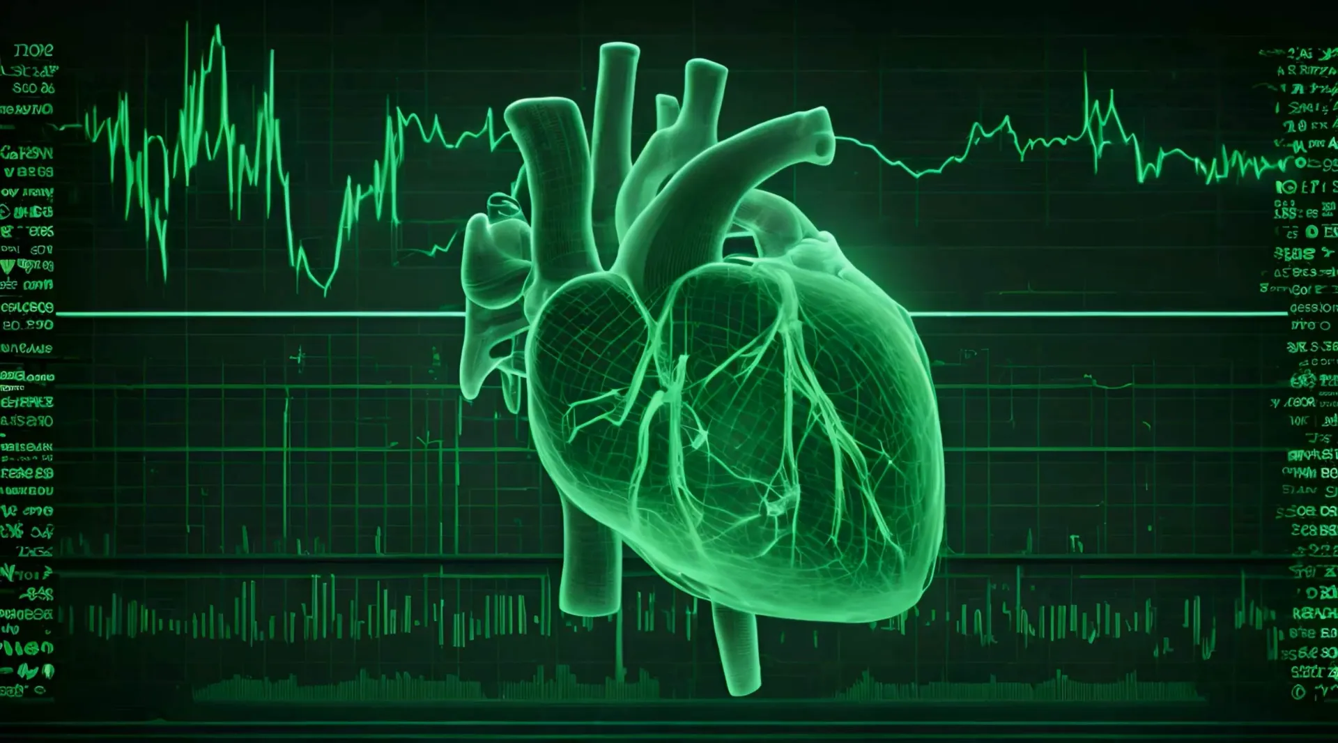 Cardiology Infographic 3D Heart and EKG Monitoring Video